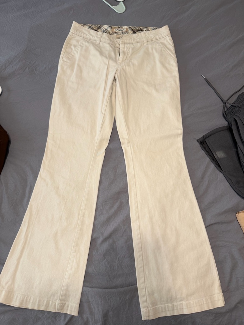 Khaki Flare Pants Sz 7 - Picture 2 of 4